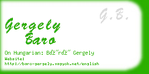gergely baro business card